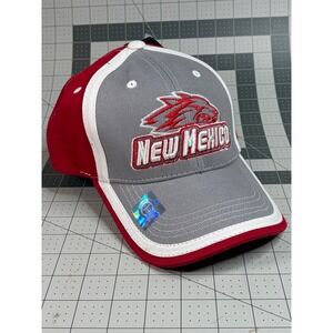 NCAA New Mexico Lobos Hat Grey Red Adjustable Baseball Cap